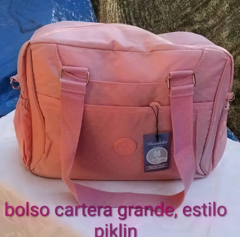 Bolso cartera grande rosa estilo Piklin