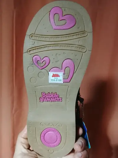 Botines infantiles negros con diseño floral - miniatura 2