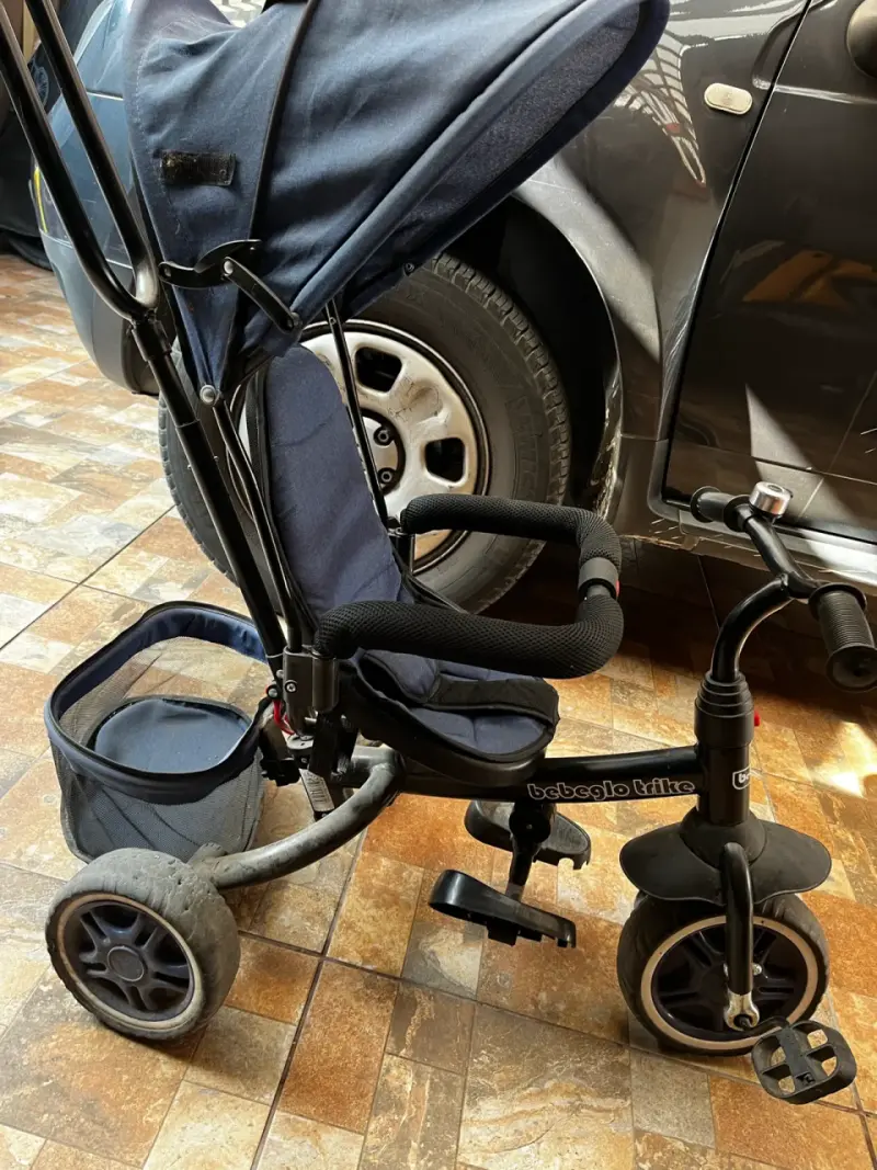 Coche triciclo de bebé con cubierta protectora - 5