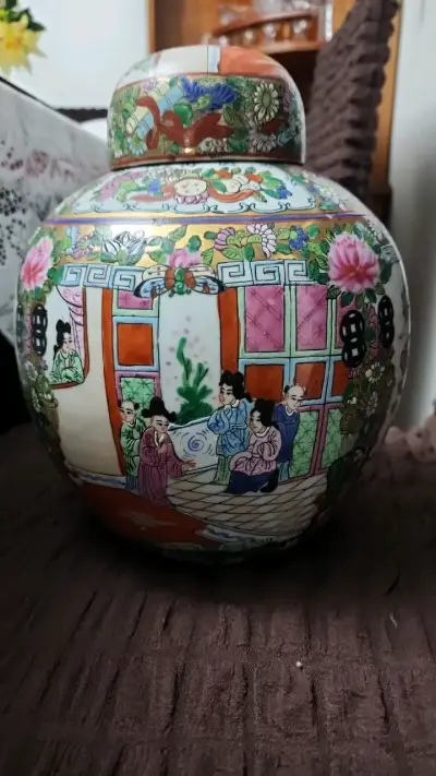 Jarrón de porcelana china decorativo - miniatura 2