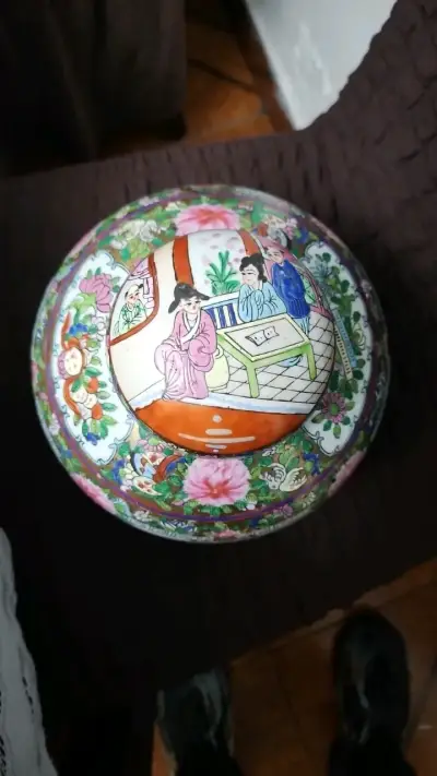 Jarrón de porcelana china decorativo - miniatura 3
