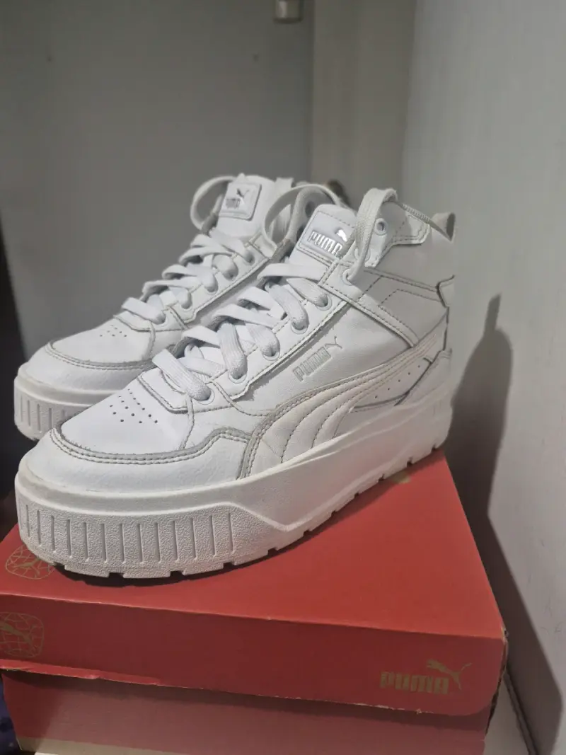 Zapatillas con caña Puma blancas - 3