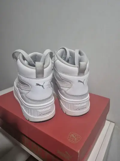 Zapatillas con caña Puma blancas - miniatura 4