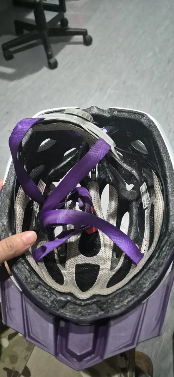 Casco de bicicleta TRIP morado y blanco - 4