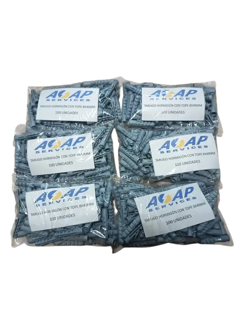 Pack 6 Bolsas Tarugo Hormigon 8mm (600u) - 1