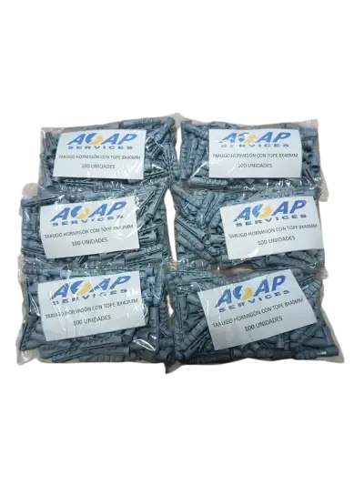 Pack 6 Bolsas Tarugo Hormigon 8mm (600u) - miniatura 1
