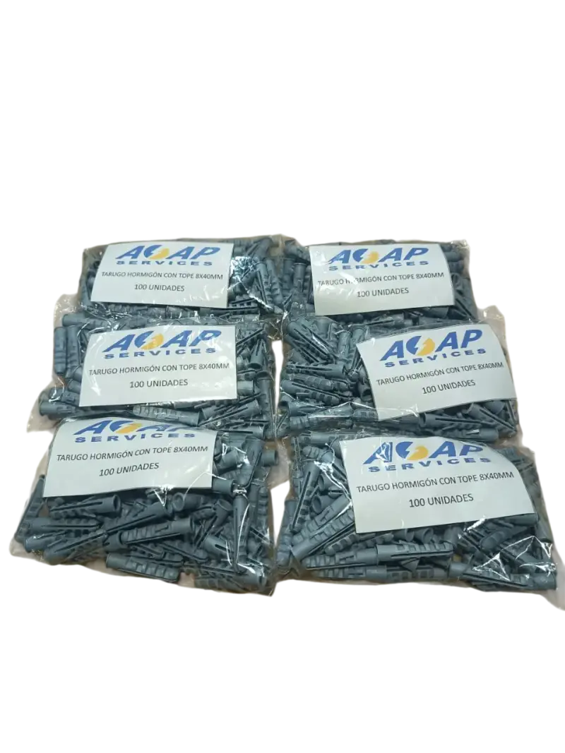 Pack 6 Bolsas Tarugo Hormigon 8mm (600u) - 2