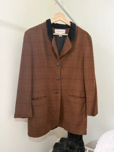 Blazer marrón Vintage Jones New York - miniatura 1