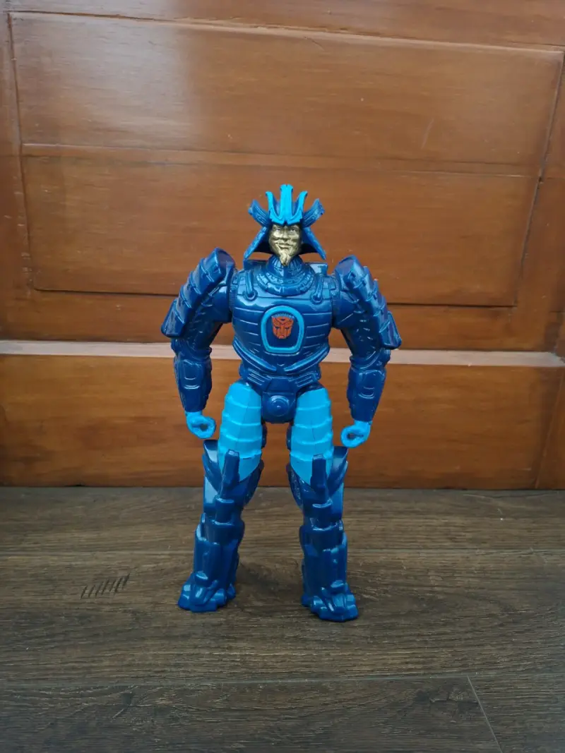 Figura de acción trasformer samurai azul