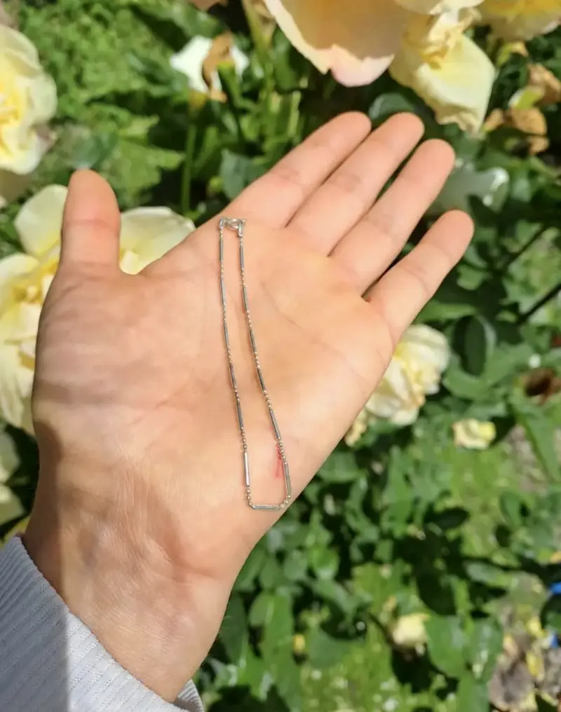 Cadena de plata delicada para mujer - 2