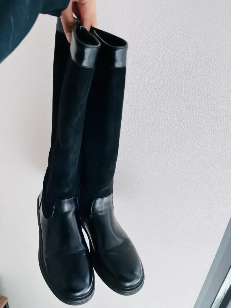 Botas negras de cuero Nine West - 2