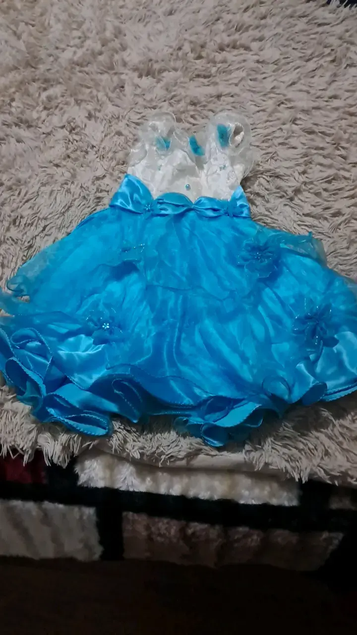 Vestido infantil rosa con zapatos a juego - 2
