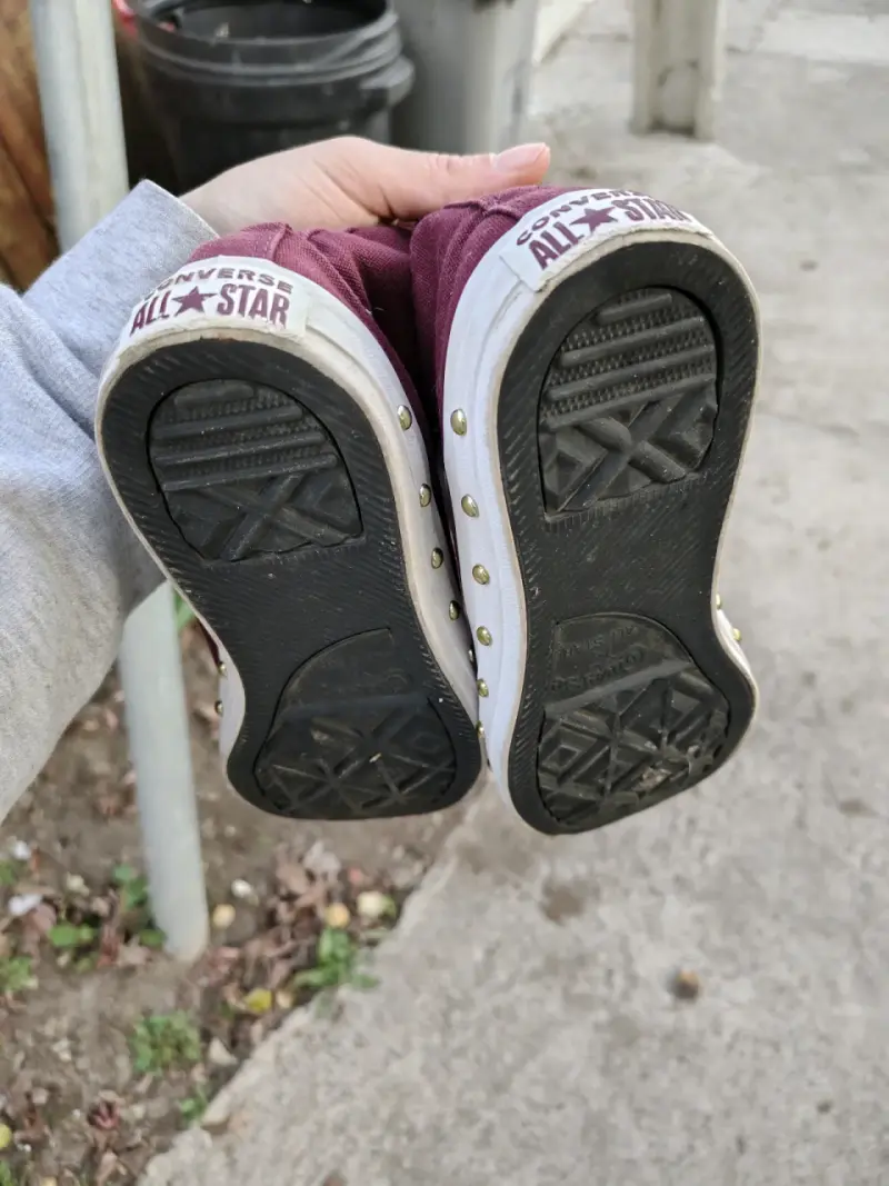 Zapatillas converse burdeos caña alta - 5
