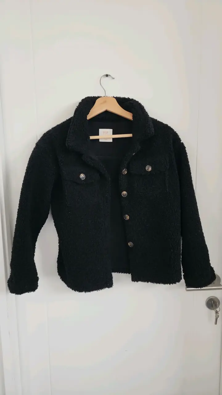 Chaqueta de lana negra FIP para mujer - 1
