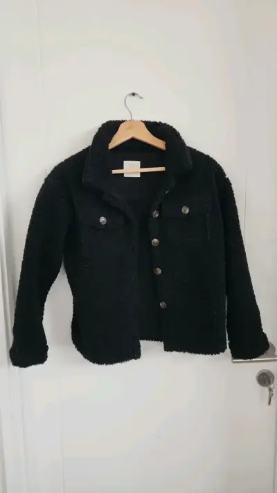 Chaqueta de lana negra FIP para mujer - miniatura 1