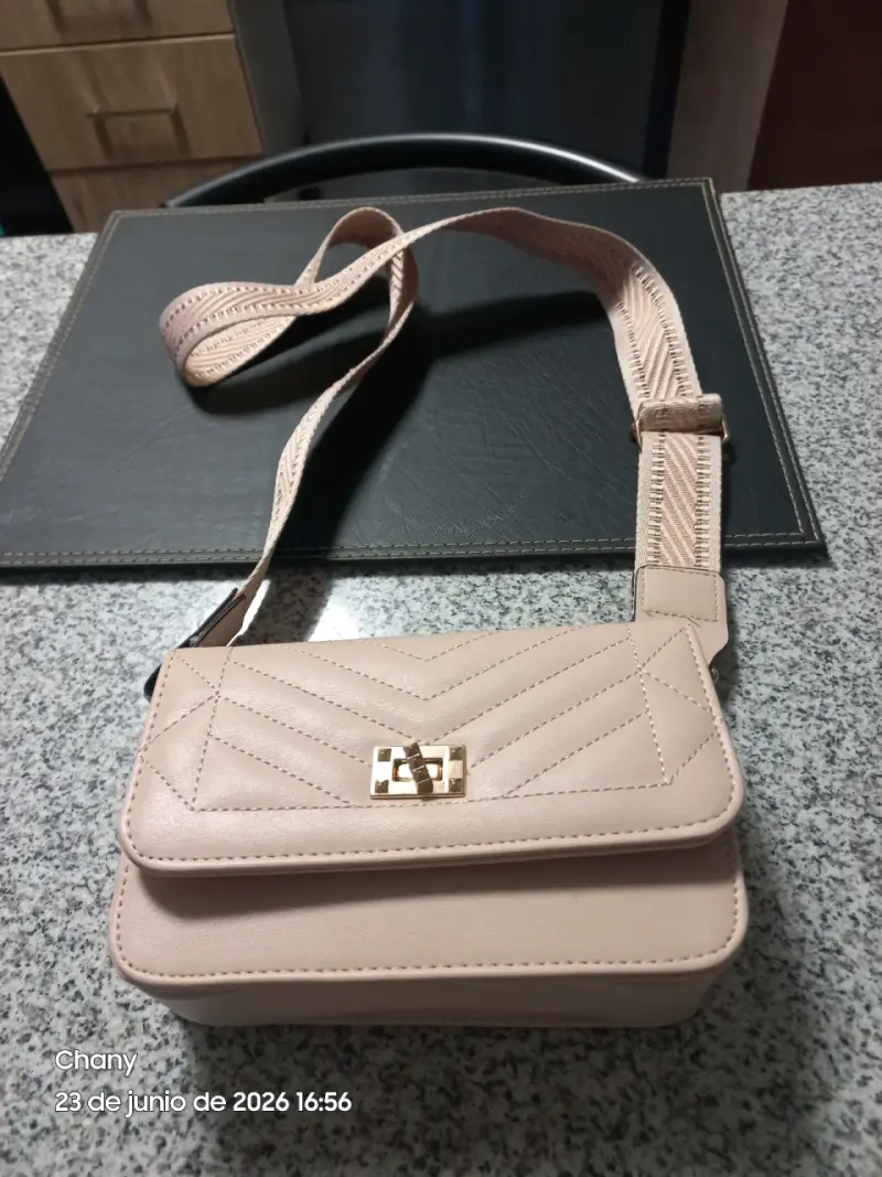 Cartera Amphora gris con correa ajustable - 3