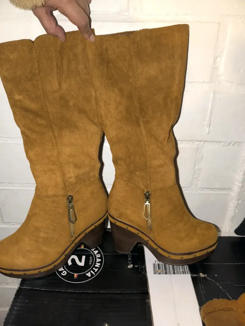 Botines de cuero marrón con suela de goma - 3