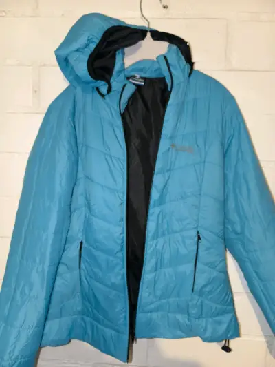 Chaqueta Columbia azul con capucha - miniatura 1
