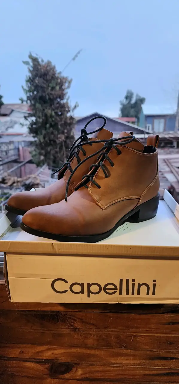 Botines de cuero marrón Capellini - 4