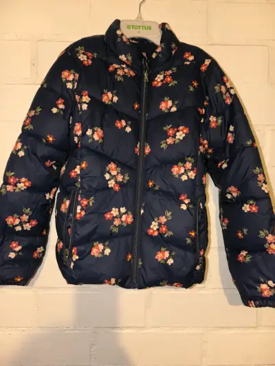 Chaqueta acolchada floral para niña - miniatura 1