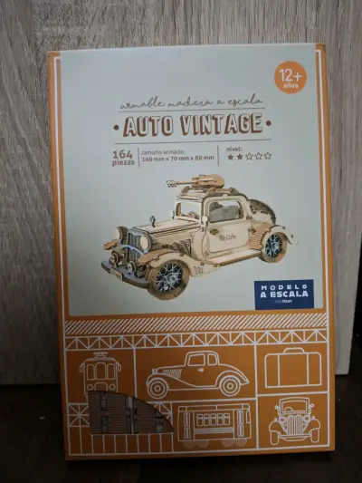 Modelo a escala auto vintage de madera casa ideas - miniatura 1