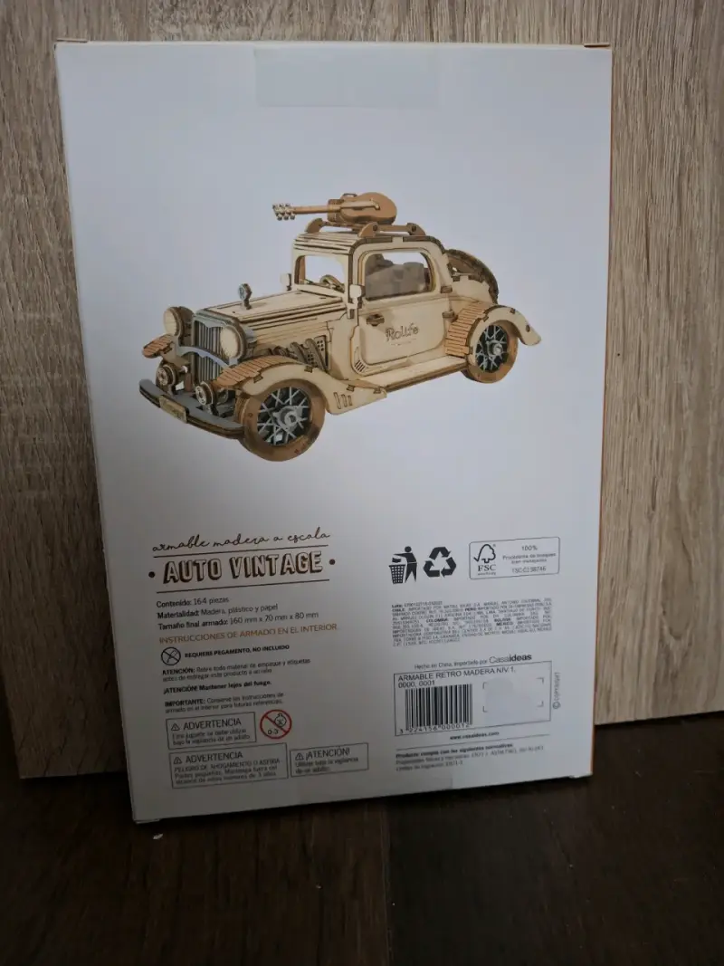 Modelo a escala auto vintage de madera casa ideas - 2