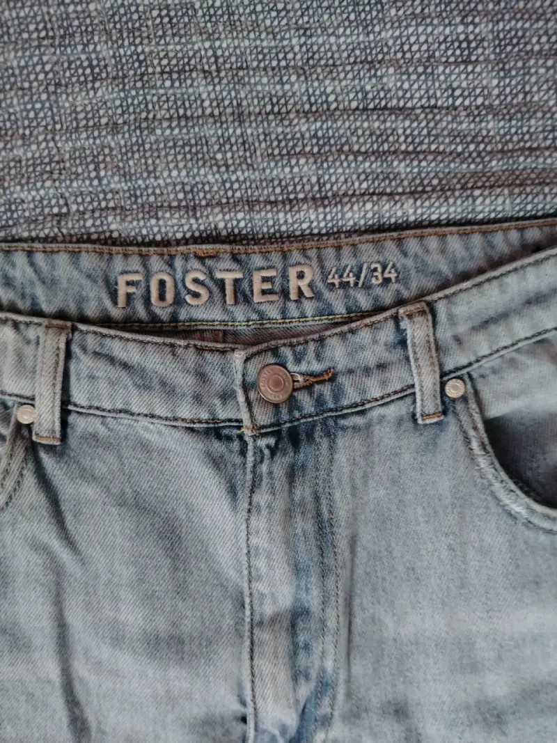 Jeans anchos Foster celestes - 3
