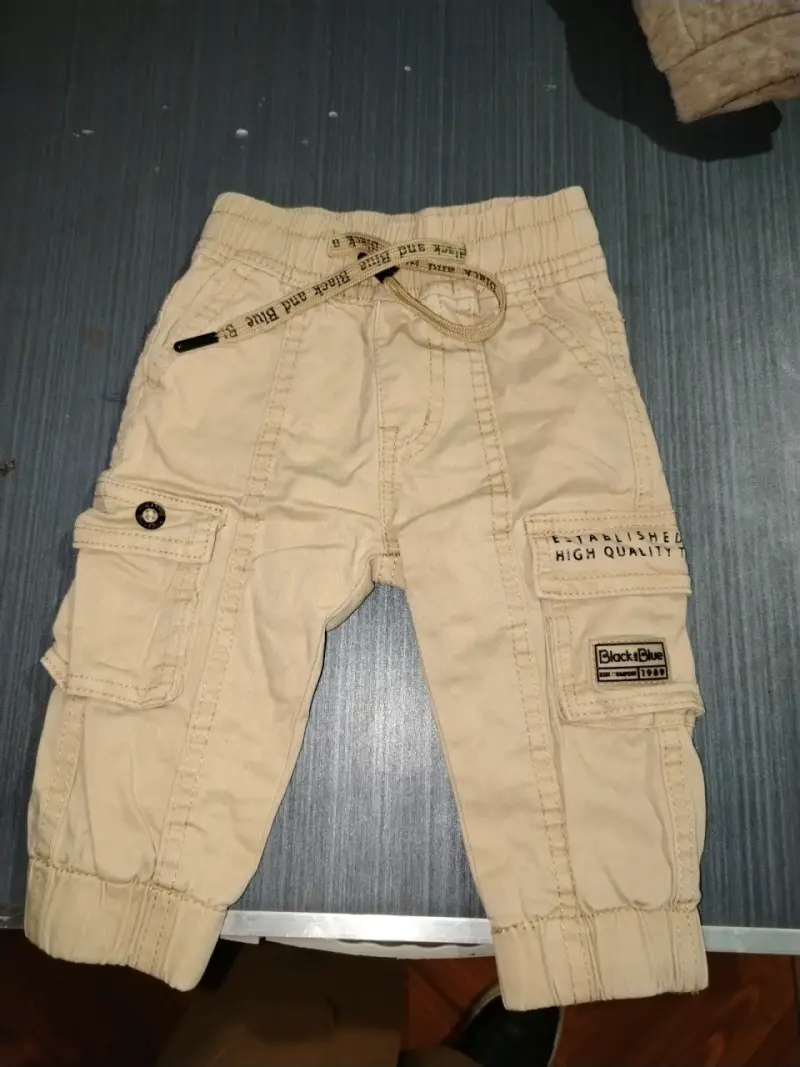 Pantalones cargo beige para niños Black Blue