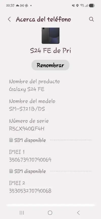 Samsung Galaxy S25 FE en buen estado - miniatura 6