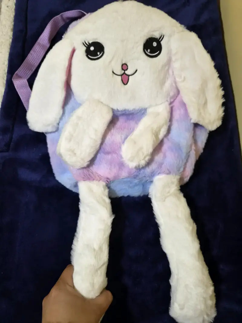 Mochila infantil conejo peluche multicolor - 2