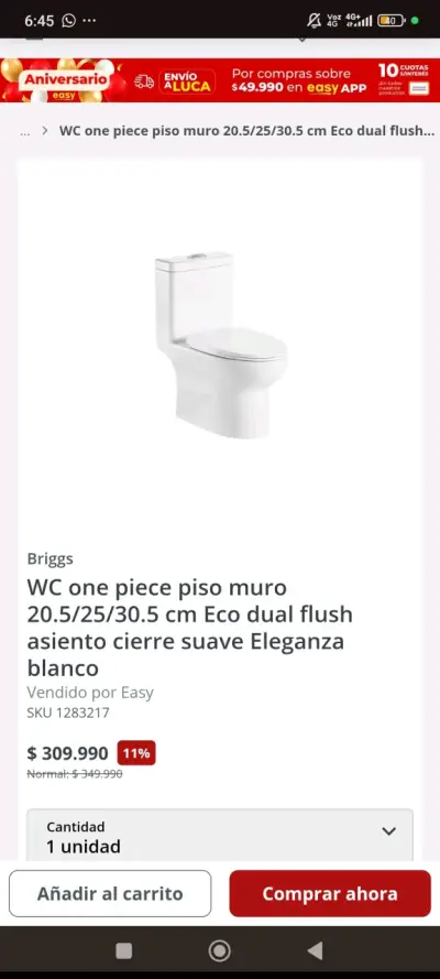 WC One piece Briggs - miniatura 2