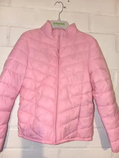 Chaqueta acolchada rosada para niña - miniatura 1