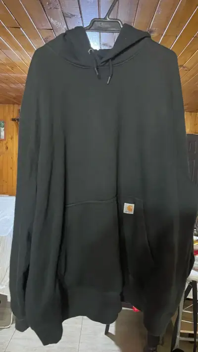 Polerón negro Carhartt con capucha - miniatura 1