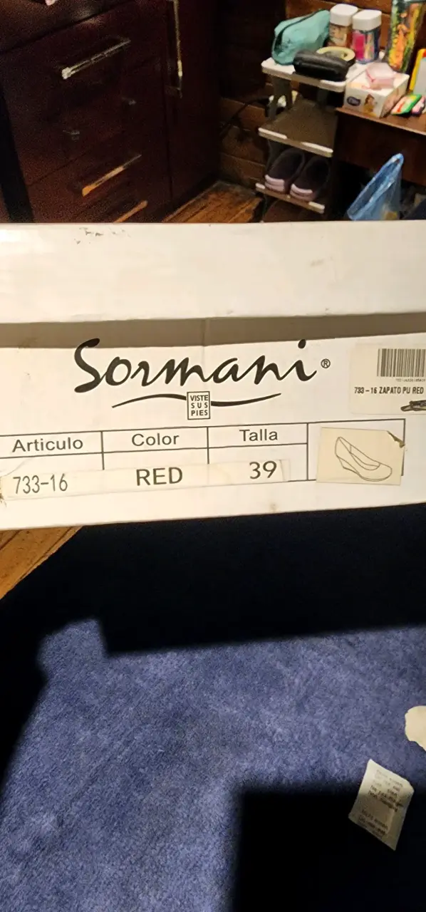 Zapatos de tacón bajo naranja para mujer - 4