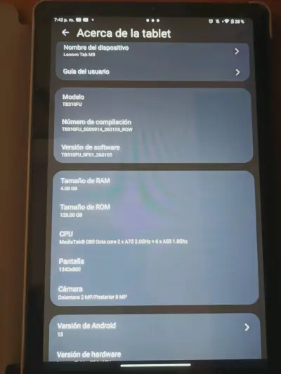 Tablet Lenovo Tab M9 con funda y cargador - miniatura 3