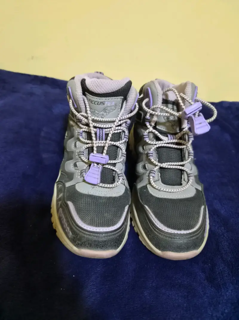 Botas de trekking gris y lila para mujer - 1