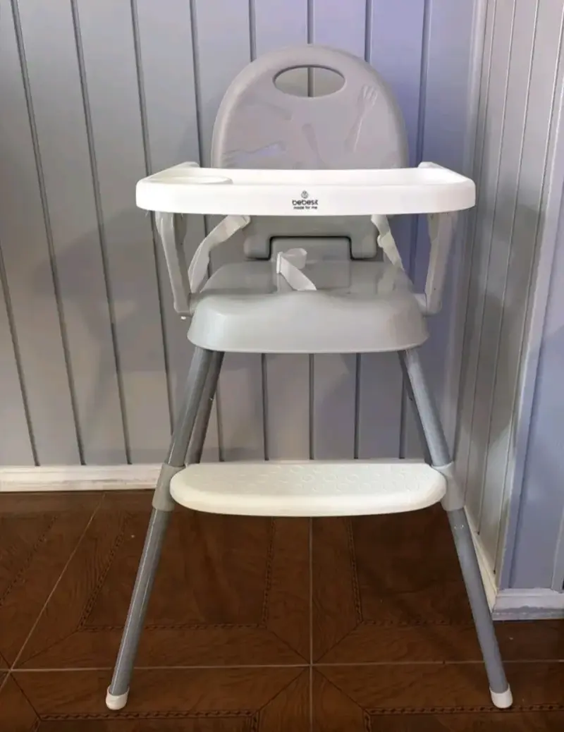 Silla de comer Bebesit plegable gris
