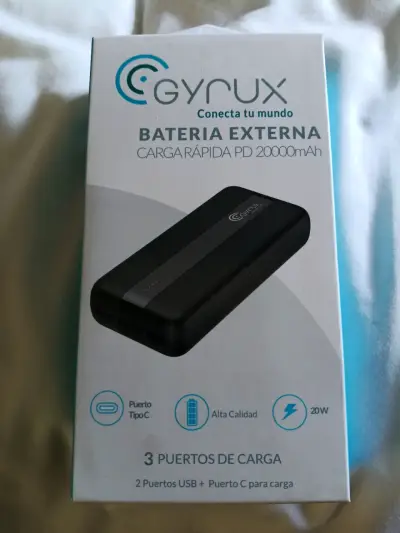 Batería Externa Gyrux 20000mAh Carga Rápida - miniatura 1