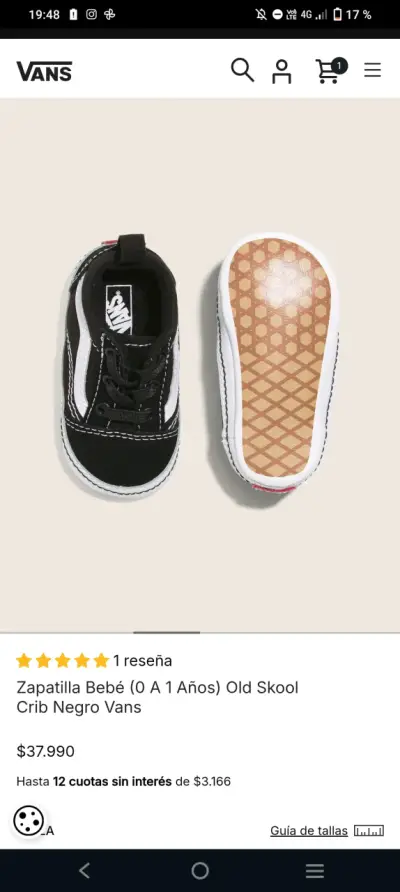 Zapatillas Vans negras para bebé - miniatura 3