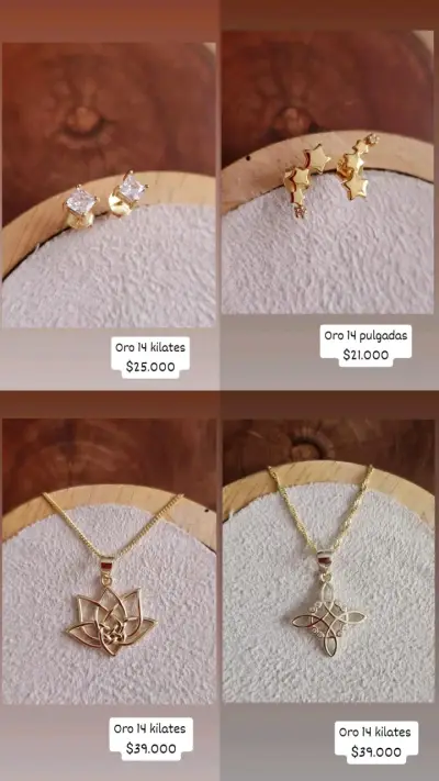 Collar de plata con colgante de flor - miniatura 4