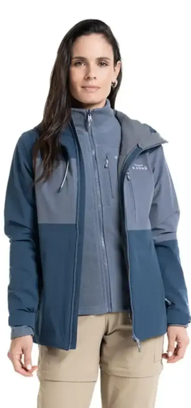 Chaqueta impermeable Kannu azul para mujer - 2