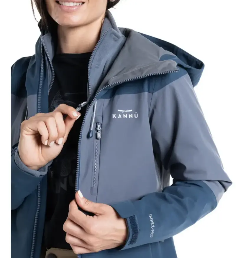 Chaqueta impermeable Kannu azul para mujer - 3