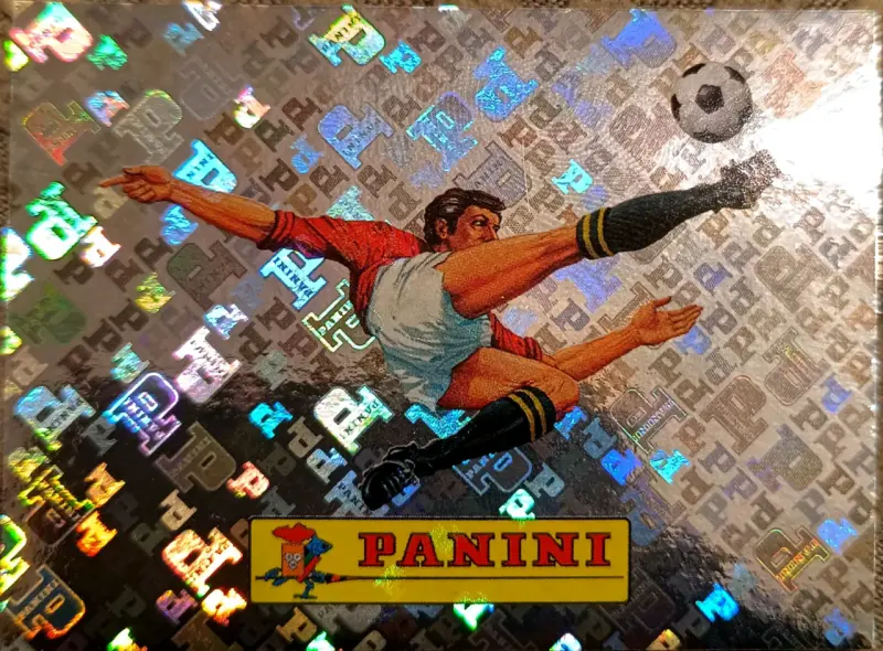 Lámina holográfica Panini de fútbol