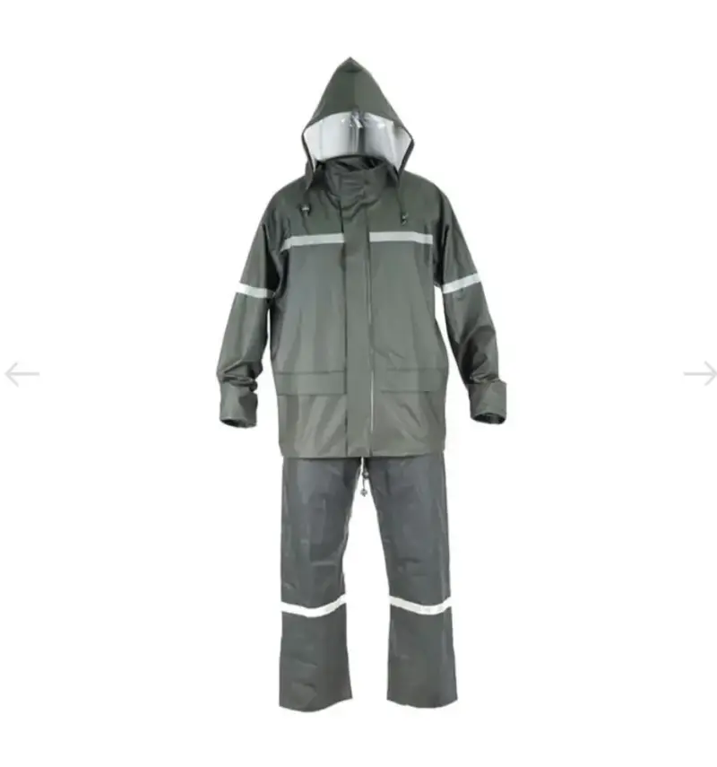 Traje impermeable con capucha reflectante - 1