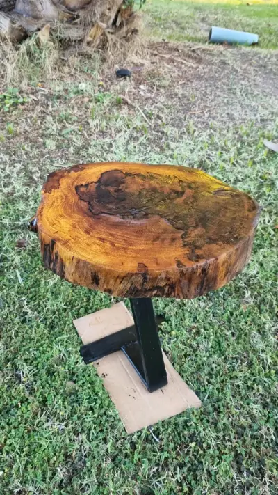 Mesa de madera rústica artesanal - miniatura 3
