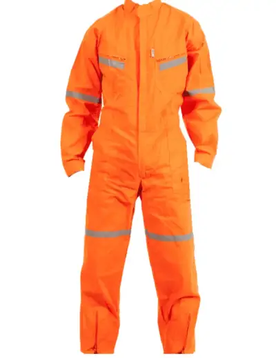 Overol de seguridad naranja con cintas reflectantes - miniatura 2