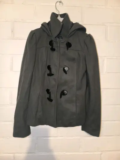 Chaqueta de mujer con capucha verde oscuro - miniatura 2