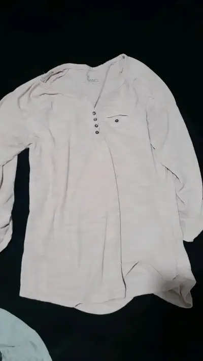 Polera Mango azul con lunares blancos - miniatura 2