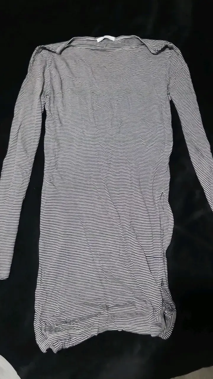 Polera Mango azul con lunares blancos - 4