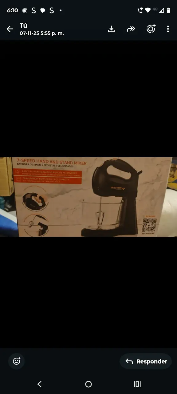 Batidora Holstein de mano y pedestal 7 velocidades
